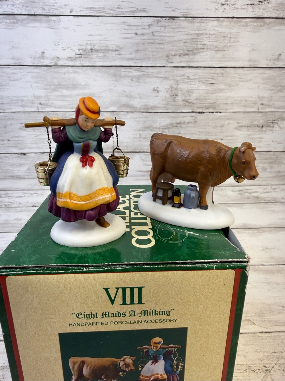 Department 56 Eight Maids A Milking The twelve days of Christmas Dickens village